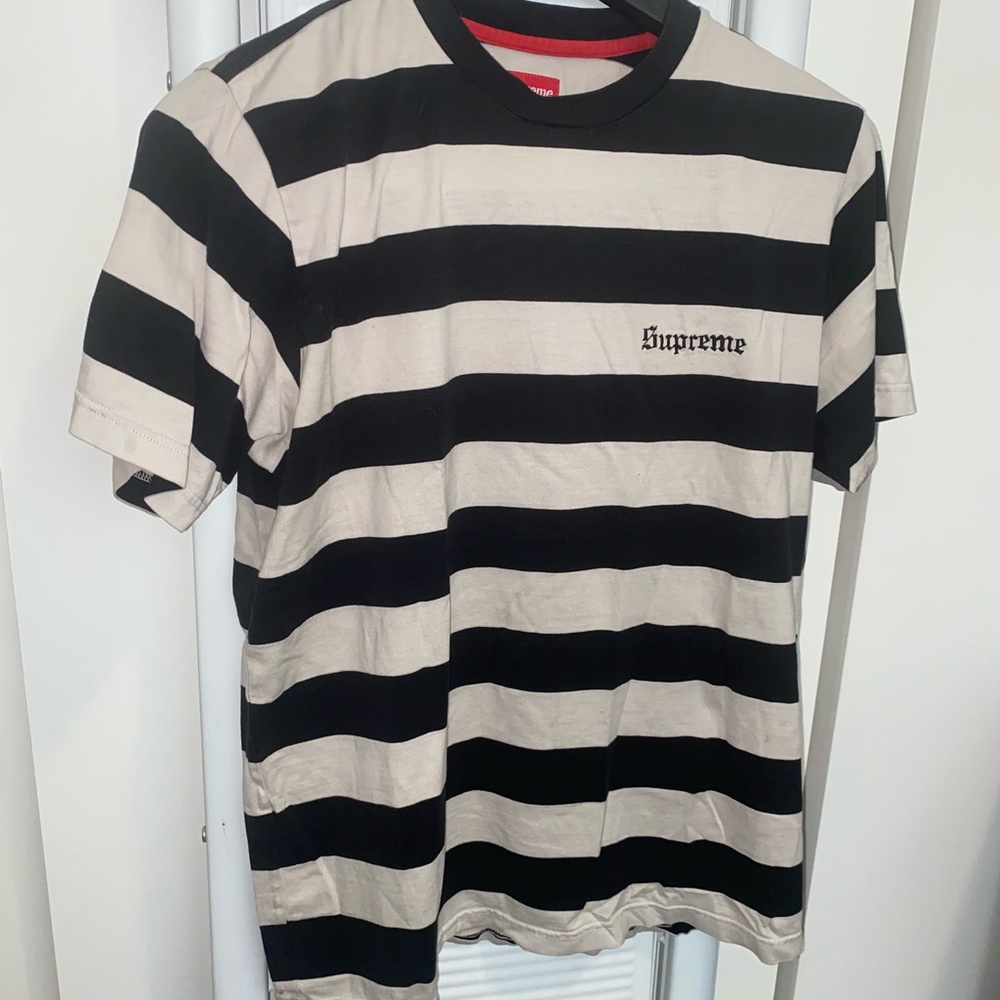 Supreme, Stripe Tee, Medium